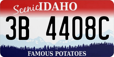 ID license plate 3B4408C
