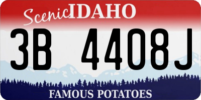ID license plate 3B4408J