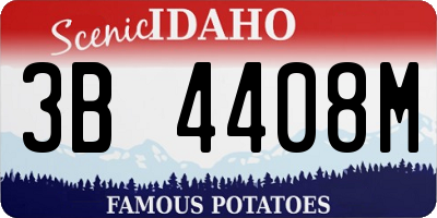 ID license plate 3B4408M