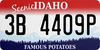 ID license plate 3B4409P