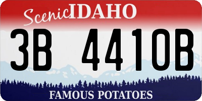 ID license plate 3B4410B