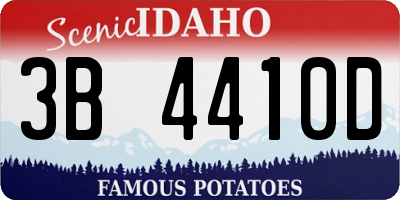 ID license plate 3B4410D