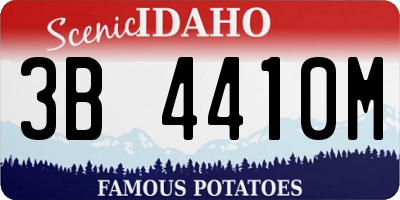 ID license plate 3B4410M