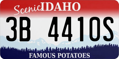 ID license plate 3B4410S