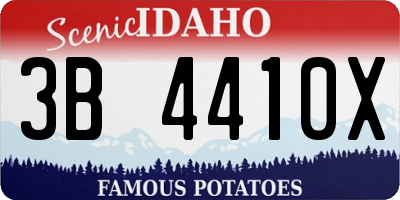 ID license plate 3B4410X