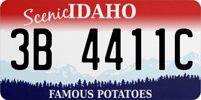 ID license plate 3B4411C