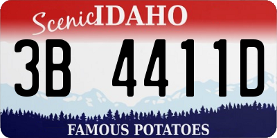 ID license plate 3B4411D