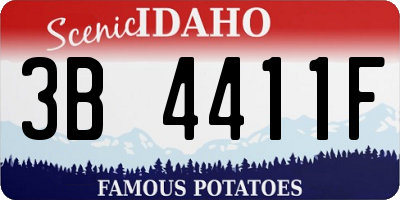ID license plate 3B4411F
