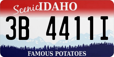ID license plate 3B4411I