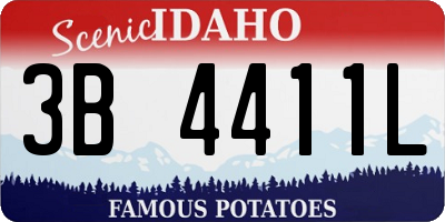 ID license plate 3B4411L