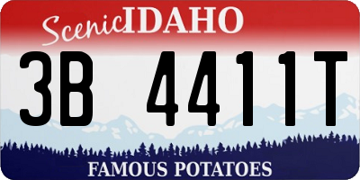 ID license plate 3B4411T