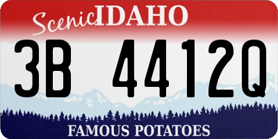 ID license plate 3B4412Q