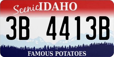 ID license plate 3B4413B