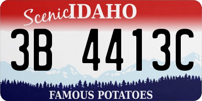 ID license plate 3B4413C