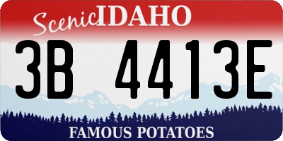 ID license plate 3B4413E