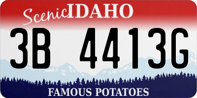ID license plate 3B4413G