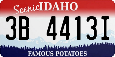 ID license plate 3B4413I