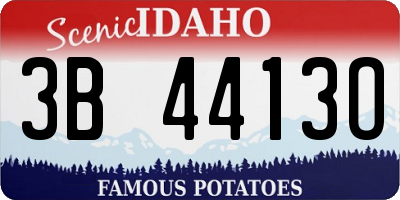 ID license plate 3B4413O