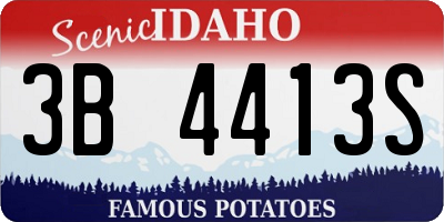 ID license plate 3B4413S