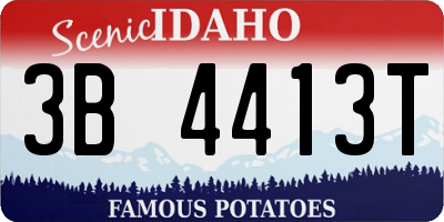 ID license plate 3B4413T