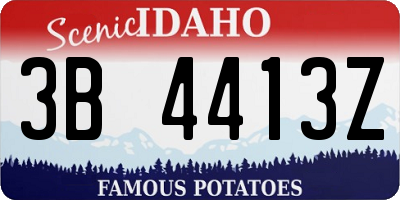 ID license plate 3B4413Z