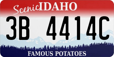 ID license plate 3B4414C