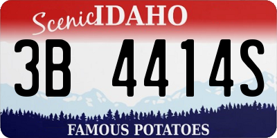 ID license plate 3B4414S
