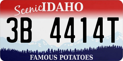 ID license plate 3B4414T