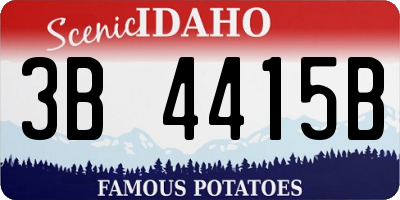 ID license plate 3B4415B