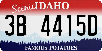 ID license plate 3B4415D