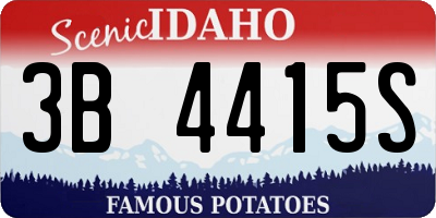 ID license plate 3B4415S