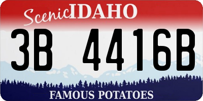 ID license plate 3B4416B