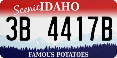 ID license plate 3B4417B