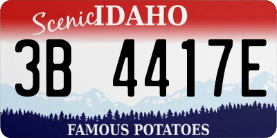 ID license plate 3B4417E