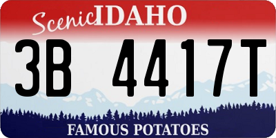 ID license plate 3B4417T