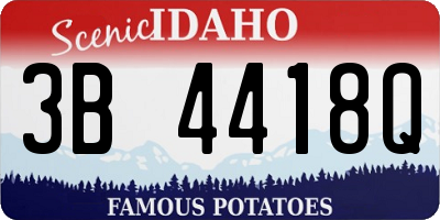 ID license plate 3B4418Q