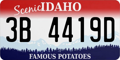 ID license plate 3B4419D