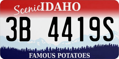 ID license plate 3B4419S