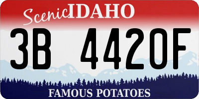 ID license plate 3B4420F