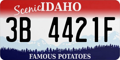 ID license plate 3B4421F