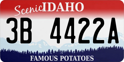 ID license plate 3B4422A