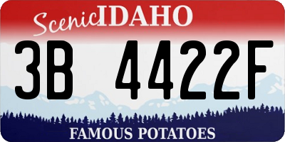 ID license plate 3B4422F