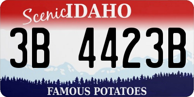 ID license plate 3B4423B