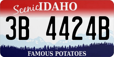 ID license plate 3B4424B