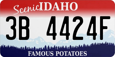 ID license plate 3B4424F