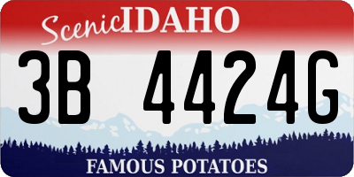 ID license plate 3B4424G