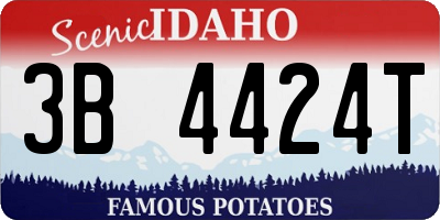 ID license plate 3B4424T