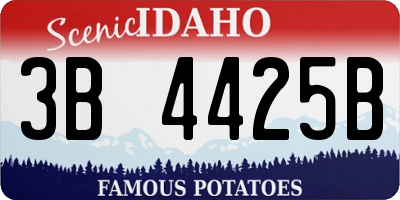 ID license plate 3B4425B