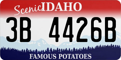 ID license plate 3B4426B