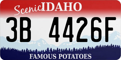 ID license plate 3B4426F
